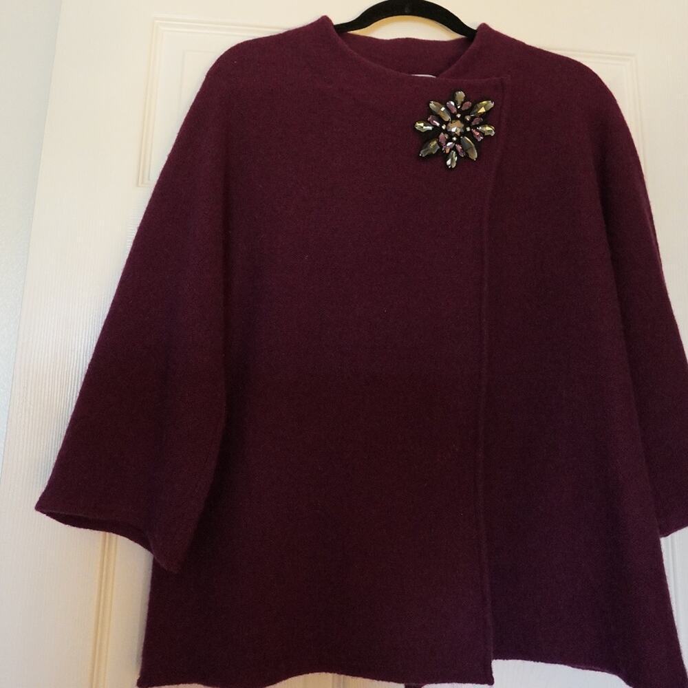 100% Wool JM Collection Poncho Jacket (Size S)